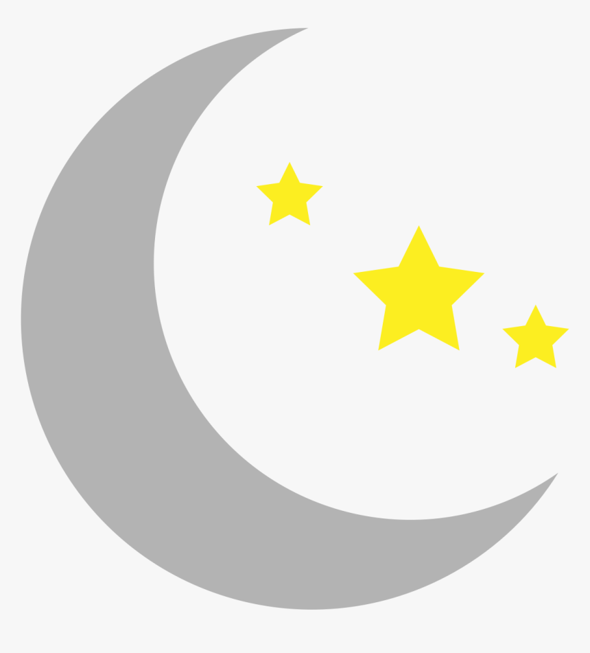 Moon Star And Crescent Clip Art - Moon And Stars Clipart, HD Png Download, Free Download