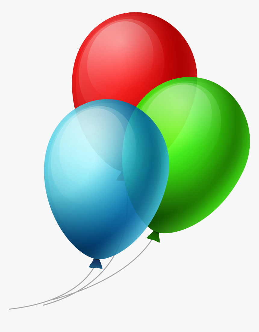 Balloons Clipart Teal - 3 Balloons Png, Transparent Png, Free Download