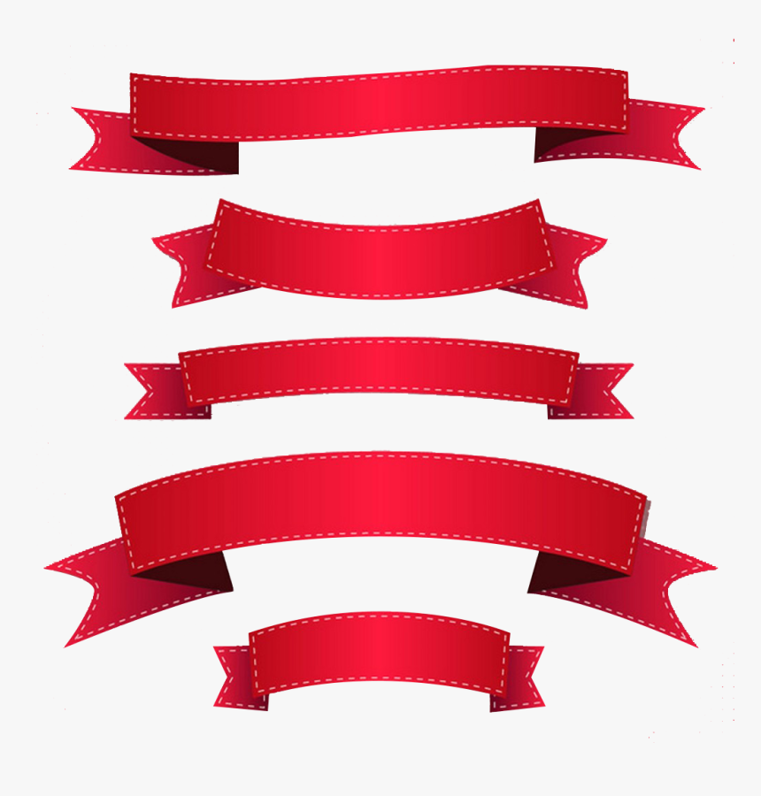 Ribbon Banner Clip Art Png Ribbon Vector Free- - Red Ribbon Vector Png, Transparent Png, Free Download