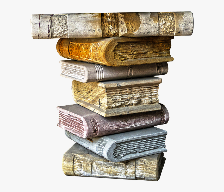 Books, Book Stack, Ceramic, Capital, Stacked, Pillar, - Ceramic Stack Of Books, HD Png Download, Free Download