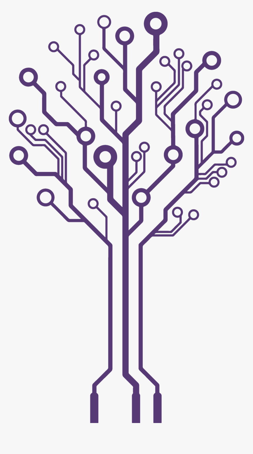 Circuit Tree Png - Circuit Board Vector Tree, Transparent Png, Free Download