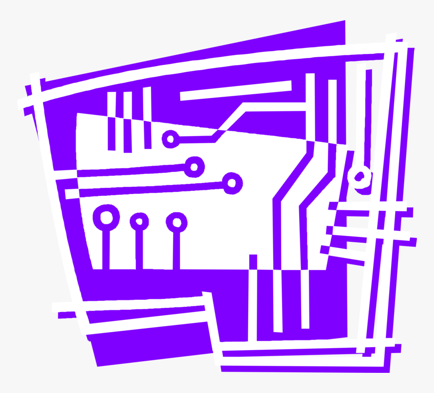 Vector Illustration Of Computer Printed Circuit Board, HD Png Download, Free Download