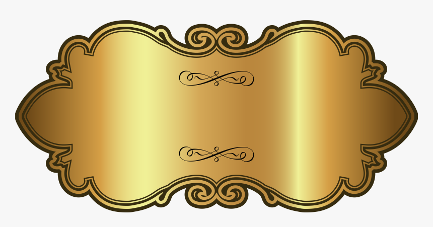 Golden Luxury Label Template Png Clipart Image - Transparent Background Label Clipart, Png Download, Free Download