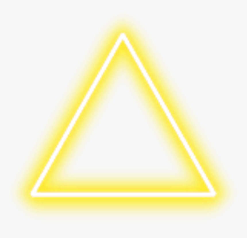 #neon #triangle #border #png #yellow #freetoedit - Triangle Neon Png Green, Transparent Png, Free Download