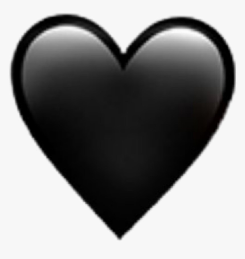 Black Heart Emoji Iphone - Black Heart Emoji Whatsapp, HD Png Download, Free Download