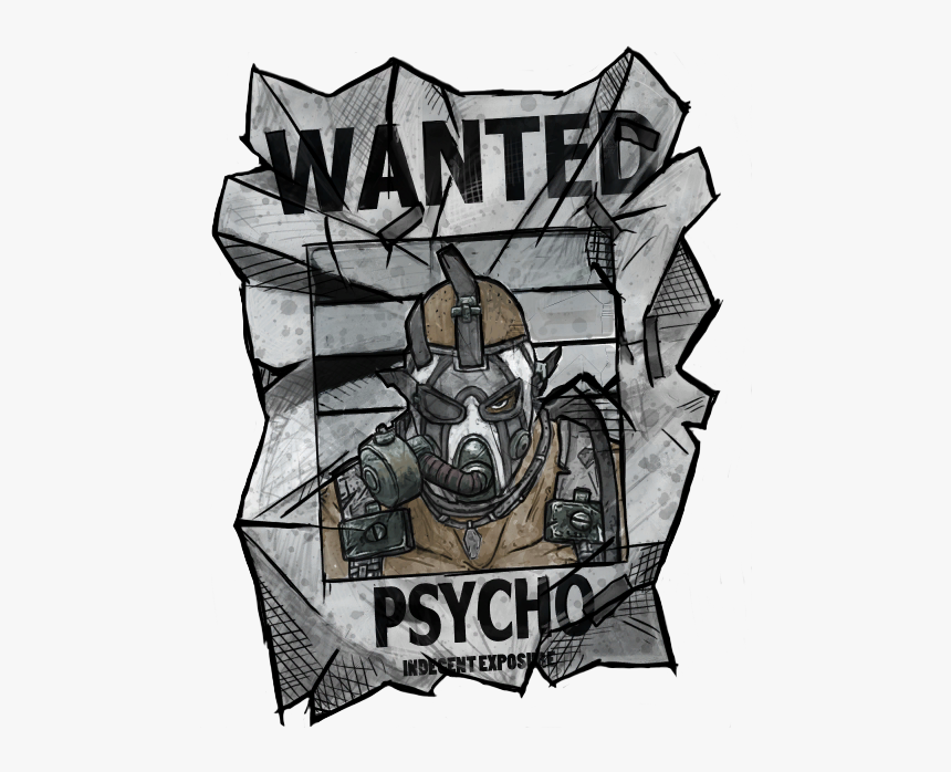 Krieg’s Wanted Poster On The I Wanna Be Wanted Head - Borderlands 2 Krieg Wanted Poster, HD Png Download, Free Download