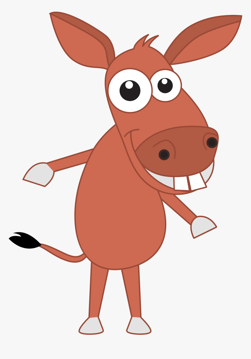 Domestication Of Animals Horse Cartoon Livestock - Cartoons With Big Teeth, HD Png Download, Free Download