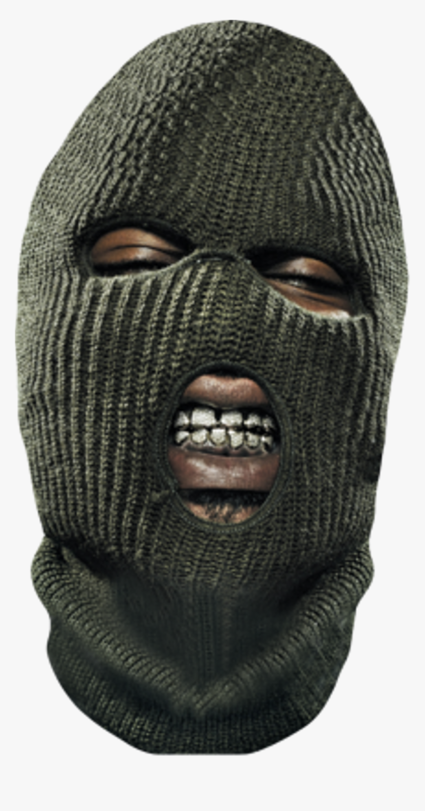 #young #buck #gunit #skimask #gold #teeth #grillz , - Ski Mask And Grill, HD Png Download, Free Download