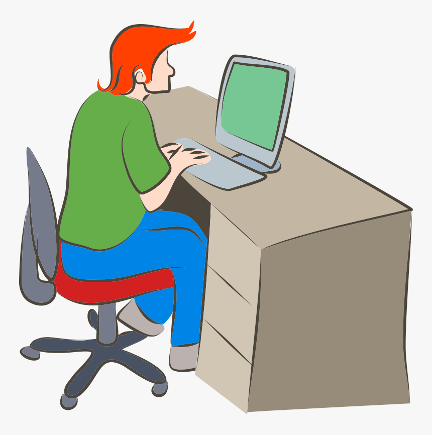 Guy On A Computer, HD Png Download, Free Download