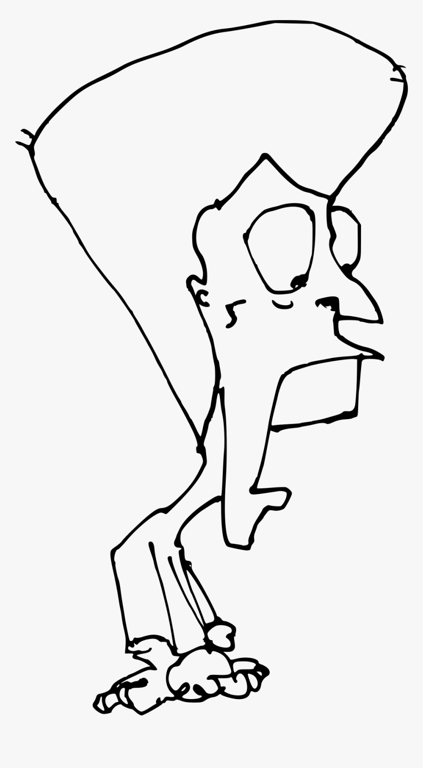 Little Man Big Head Clip Arts - Sketch, HD Png Download, Free Download