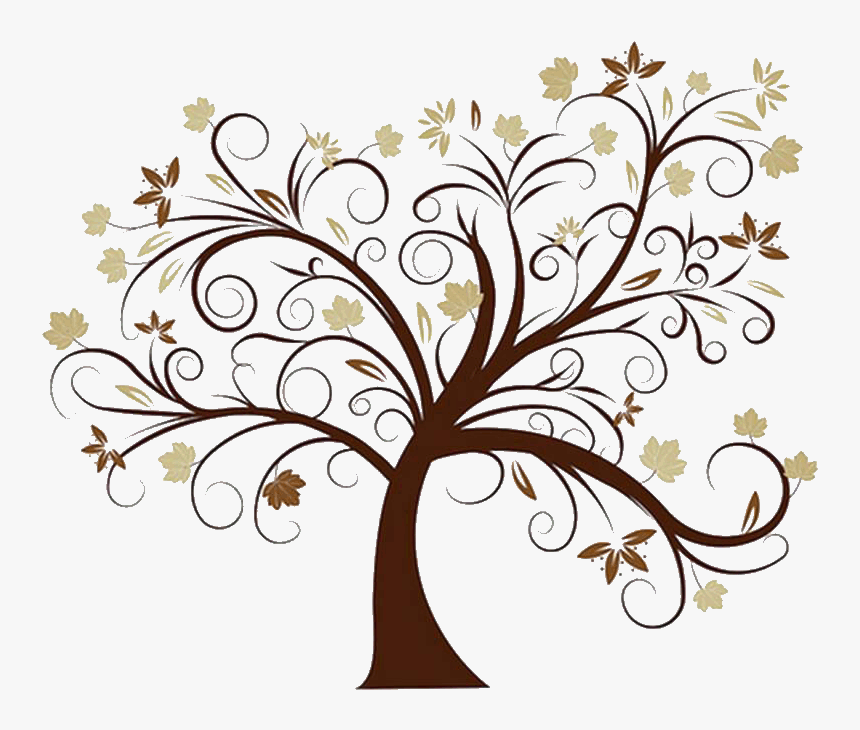 Leaning Brown Family Tree - Transparent Background Family Tree Tree Clipart, HD Png Download, Free Download