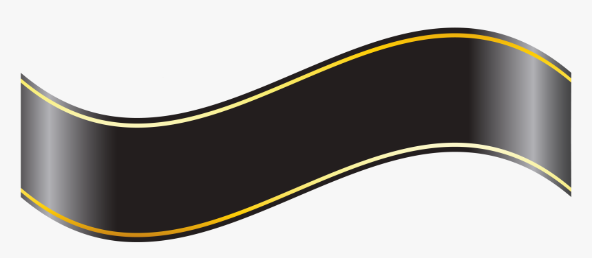 Transparent Banner Png Black And White - Ribbon Vector Black Gold, Png Download, Free Download