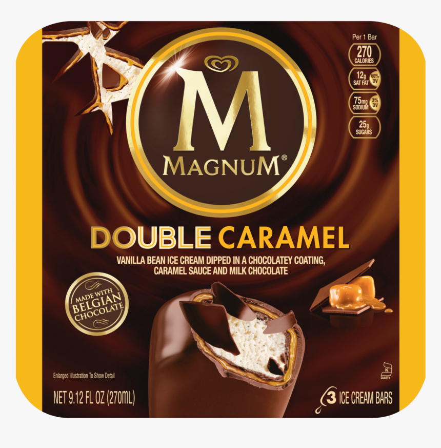 Double Caramel Ice Cream Bar - Magnum Caramel Ice Cream, HD Png Download, Free Download