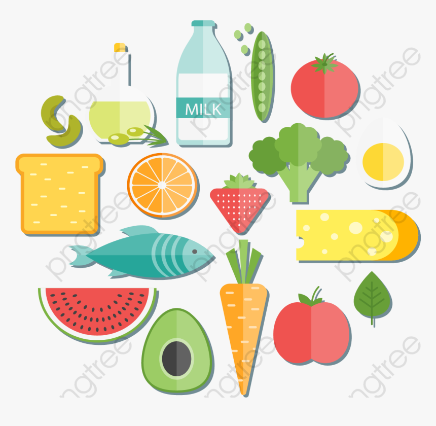 Delicious And Healthy Food - Healthy Food Vector Png, Transparent Png, Free Download