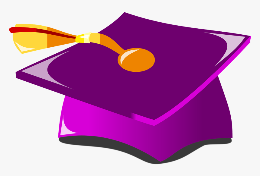 Cartoon Purple Graduation Cap, HD Png Download, Free Download