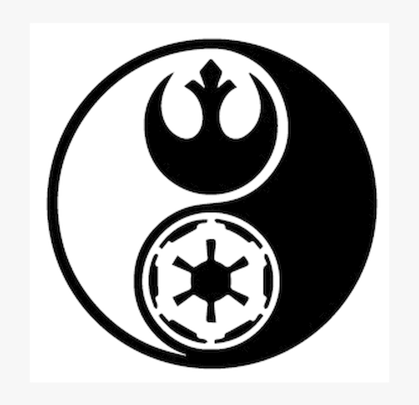 Star Wars Ying Yang Vinyl Decal Sticker
size Option - Star Wars Vinyl Decal, HD Png Download, Free Download