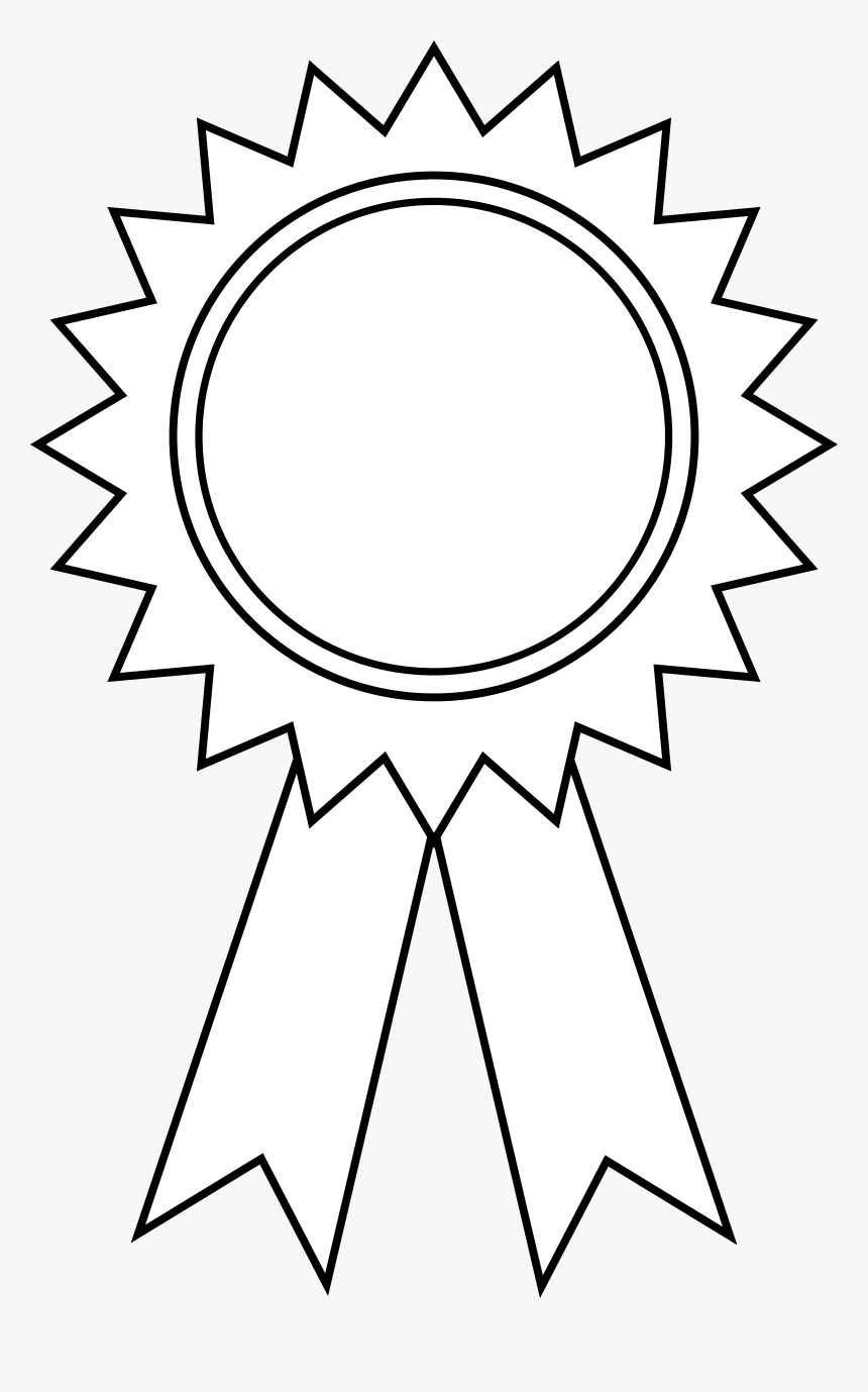 Black And White Christmas Rib - Award Ribbon Outline, HD Png Download, Free Download