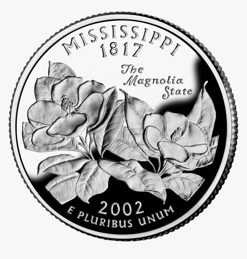 2002 Ms Proof - Mississippi's State Quarter, HD Png Download, Free Download