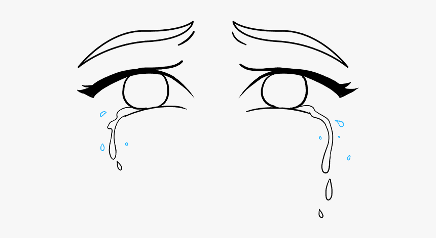 Crying Eyes Drawing Easy, HD Png Download, Free Download