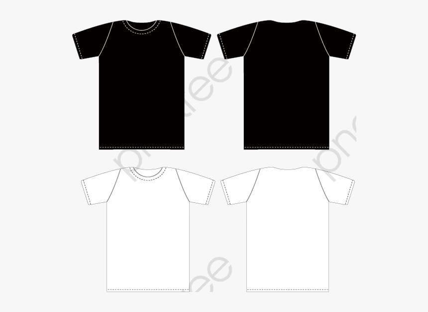 Vector Black And T Shirt Template Front And Back, Black, - Generator Rex T Shirt, HD Png Download, Free Download