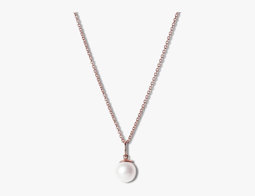 Combination Of An Anchor Chain And Big Pearl Pendant
 - Single Pearl Necklace Gold Designs, HD Png Download, Free Download