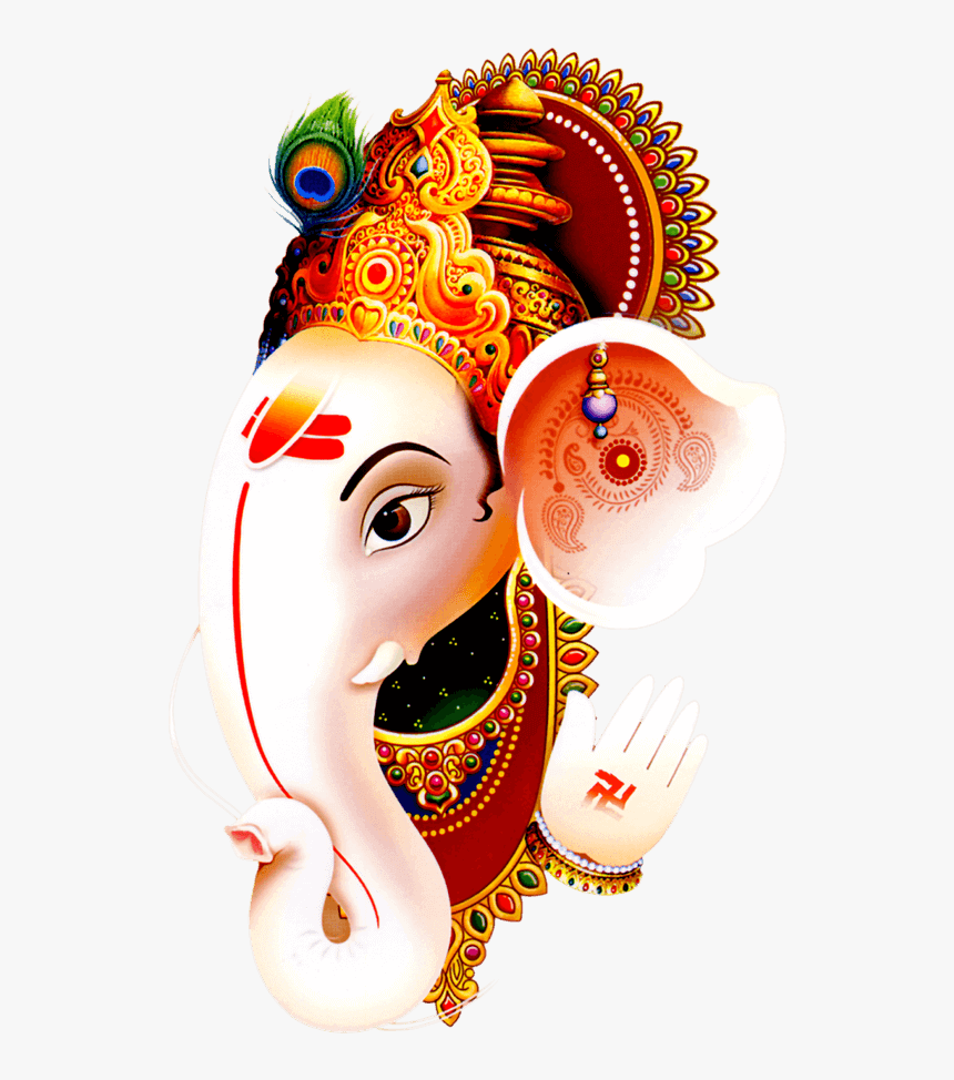 Happy Ganesh Chaturthi White Hd , Png Download - Ganpati Images Png Hd, Transparent Png, Free Download
