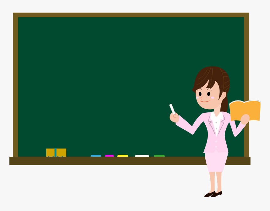 Download Female Teacher On Blackboard In Classroom - Full Form Of Newspaper, HD Png Download, Free Download