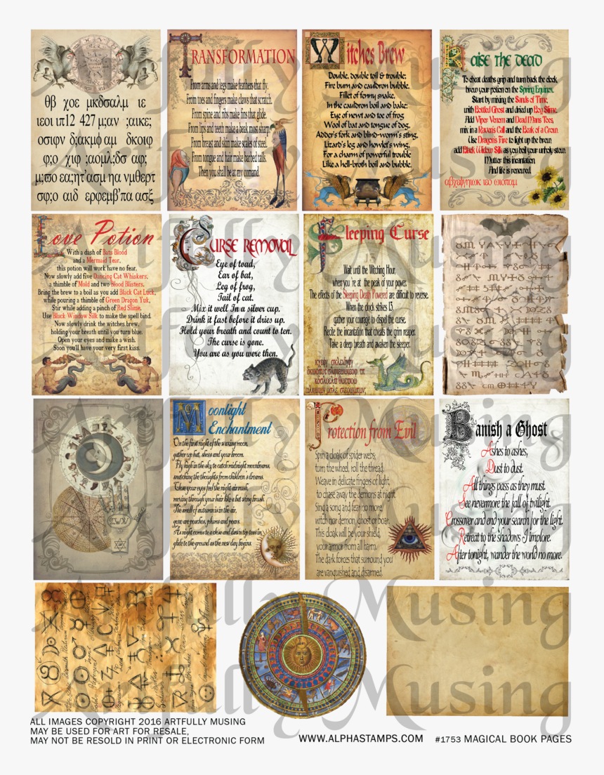 Raise The Dead - Book Of Spells Mini Pages, HD Png Download, Free Download