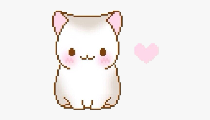 #cat #neko #aesthetic #kawaii #anime #art #sticker - Cute Pixel Art Bunny, HD Png Download, Free Download
