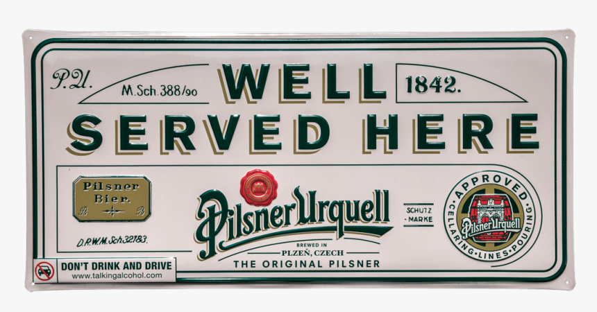 Pilsner Urquell Tin Sign, HD Png Download, Free Download