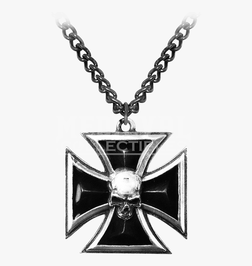 Black Knights Cross Necklace - Iron Cross Necklace Png, Transparent Png, Free Download