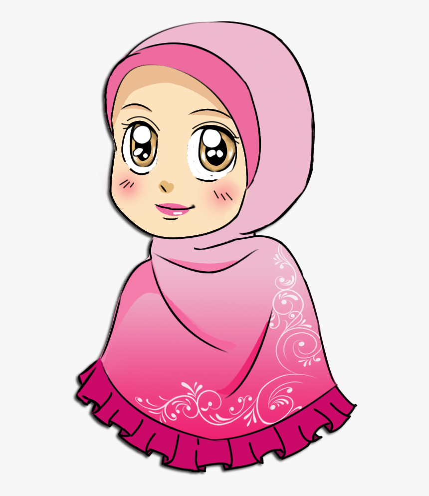 Girl Hijab Cartoon Png Clipart , Png Download - Muslim Girl Cartoon Icon, Transparent Png, Free Download