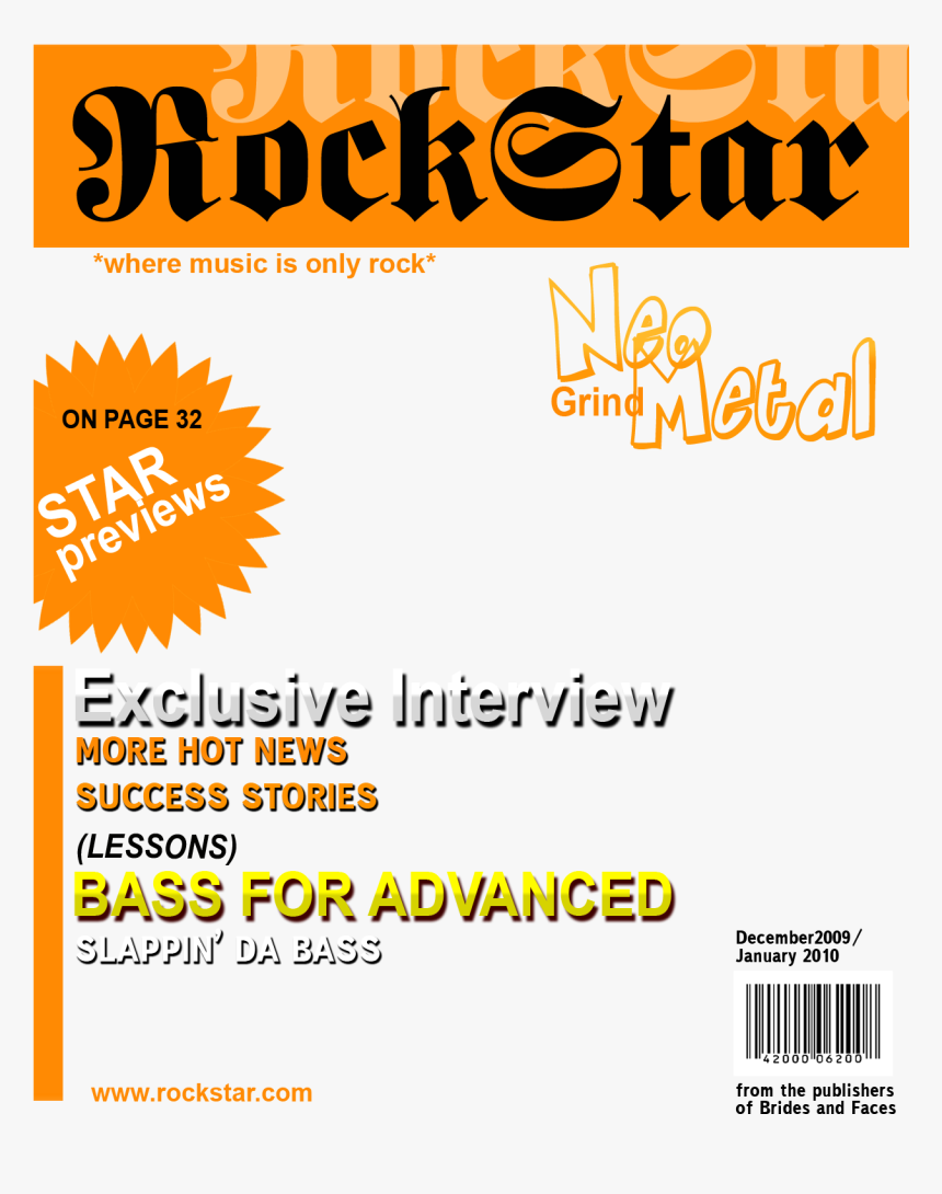 Transparent Magazine Cover Png - Music Magazine Cover Template, Png Download, Free Download