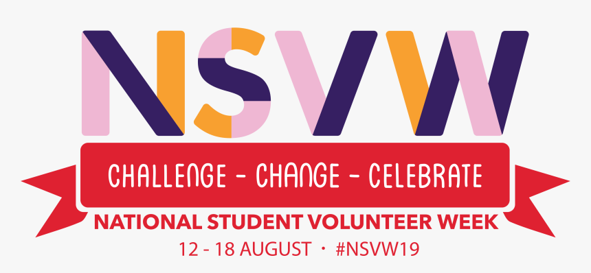 National Student Volunteer Week Coloured Logo - National Student Volunteer Week 2019, HD Png Download, Free Download