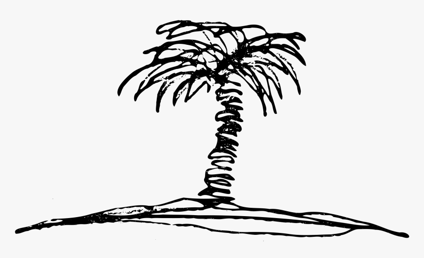 Palm Tree Clipart Black And White - White Palm Trees Transparent, HD Png Download, Free Download