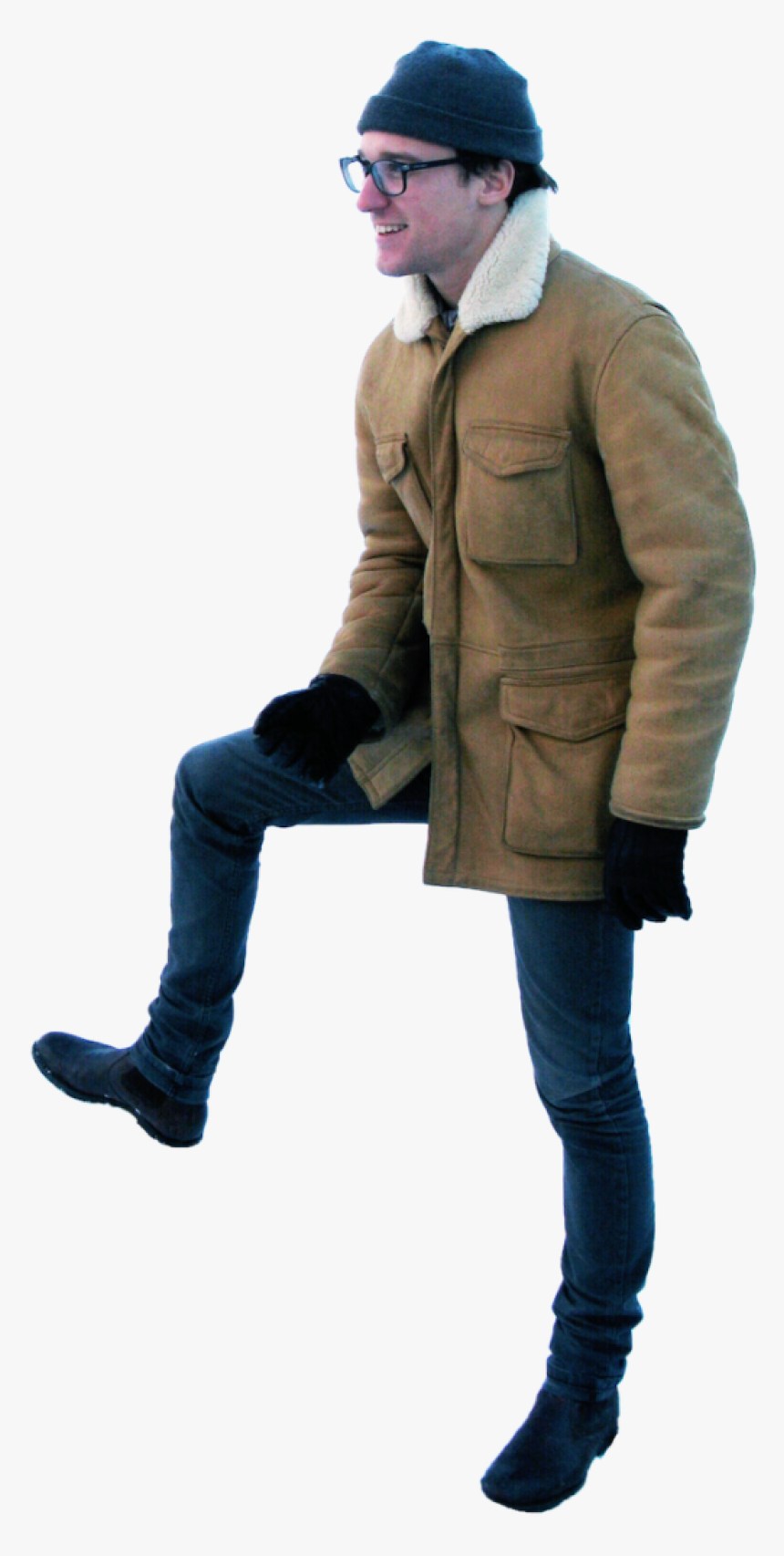 Standing Winter Png Image - Winter People Cut Out, Transparent Png, Free Download