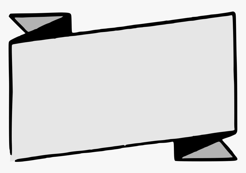 White Banner Png Transparent Image - Banner Vector Black And White Png, Png Download, Free Download