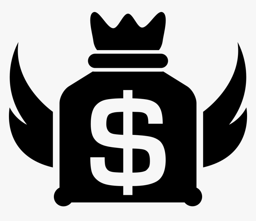 Money Sack With Wings - Money Bag With Wings, HD Png Download, Free Download