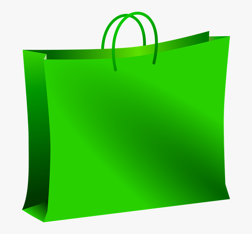 Bag, Green, Mall, Shopping, Carryout Bag, Carrier Bag - Shopping Bag Clip Art, HD Png Download, Free Download