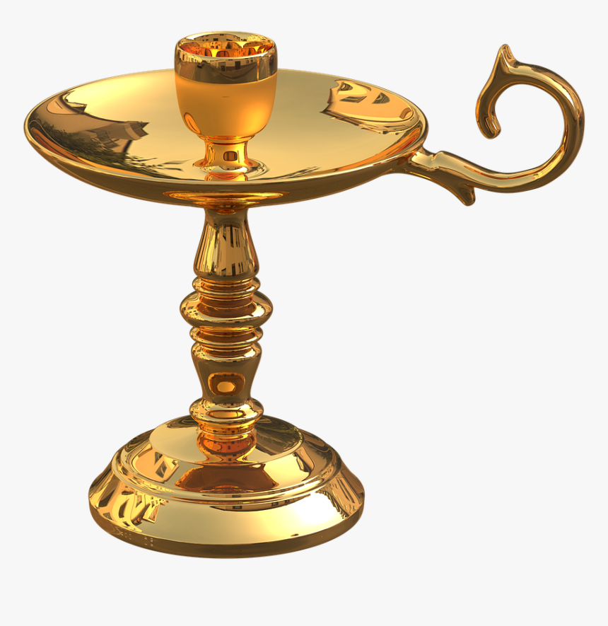 Golden Candlestick, Stand For Candles - Brass, HD Png Download, Free Download