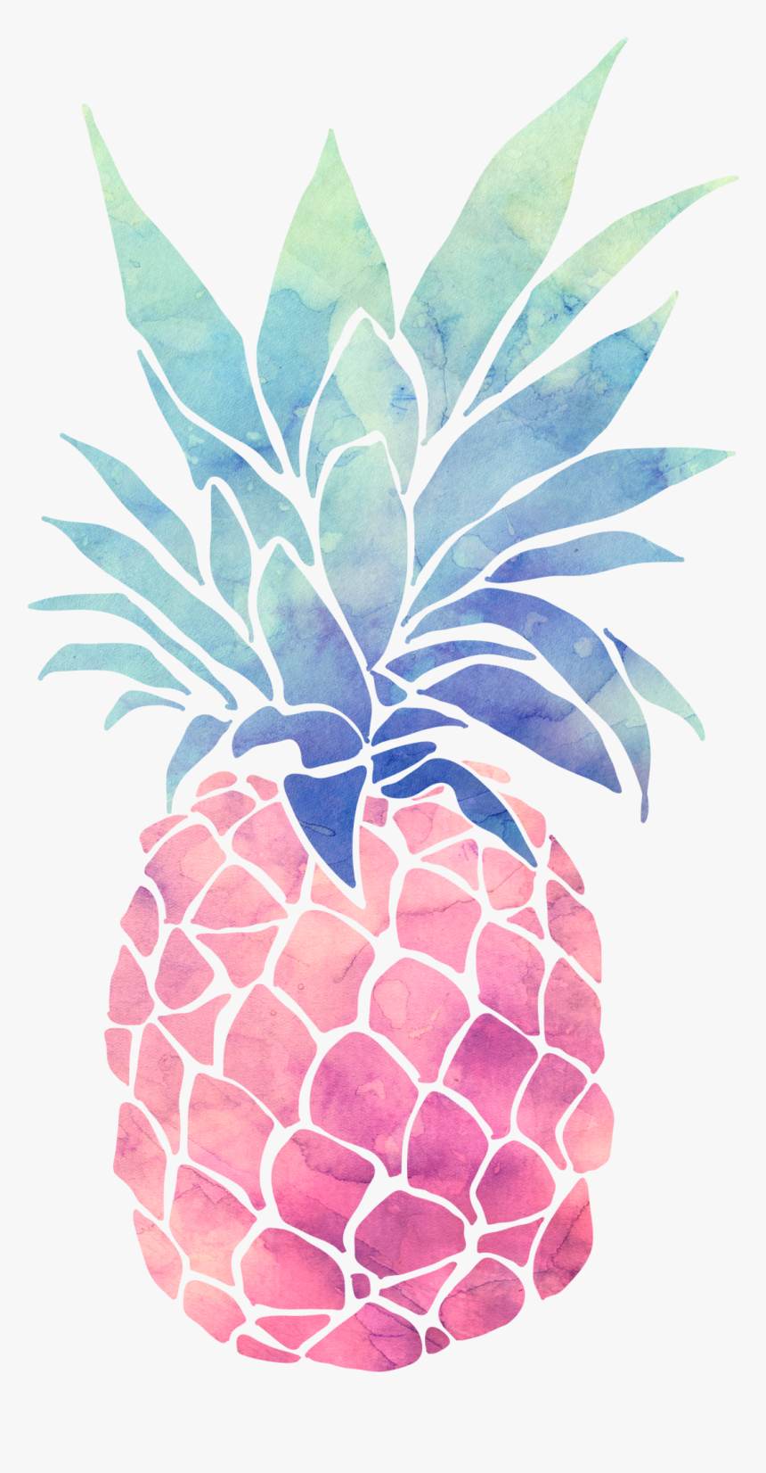 Pink Watercolor Pineapple, HD Png Download, Free Download