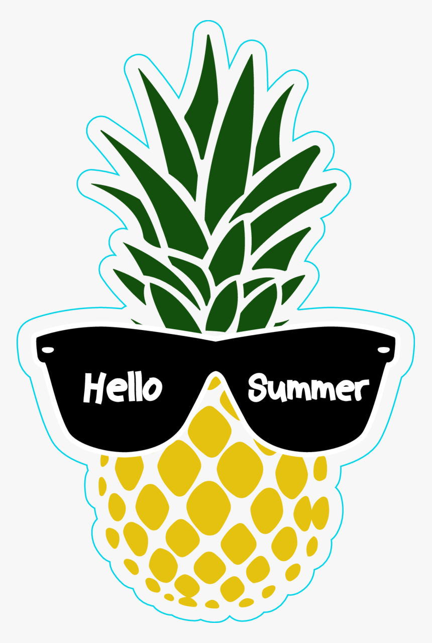 Pineapple Png Summer - Hello Summer Pineapple, Transparent Png, Free Download