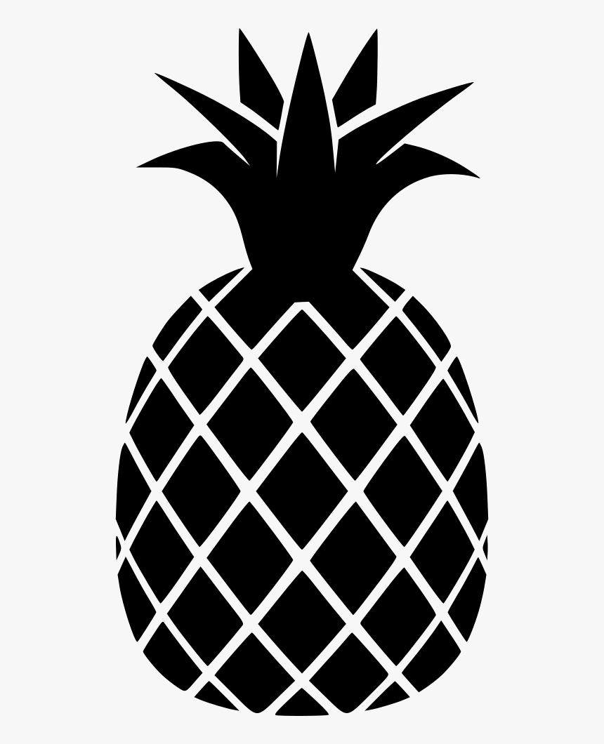 Pineapple - Black And White Pineapple Png, Transparent Png, Free Download