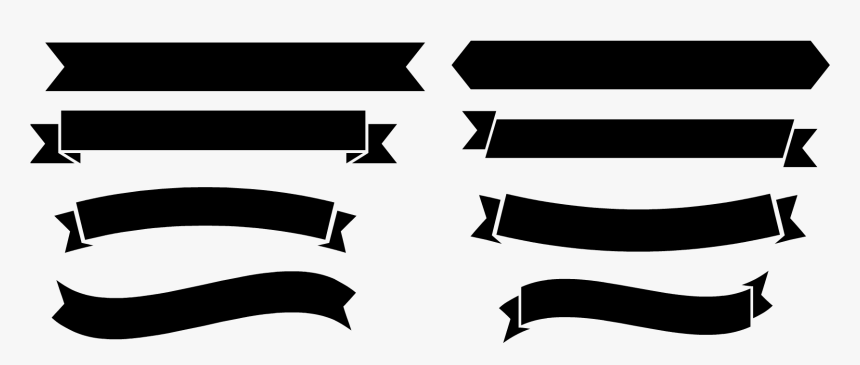 Black Banner Png Free Download - Banner Png Black And White, Transparent Png, Free Download