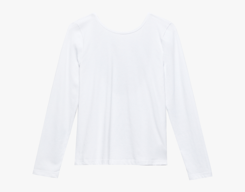 V Back Longsleeve White - Long-sleeved T-shirt, HD Png Download, Free Download