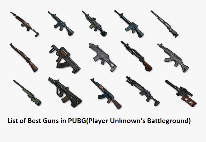Pubg Gun Png Free Image - All Guns In Pubg, Transparent Png, Free Download