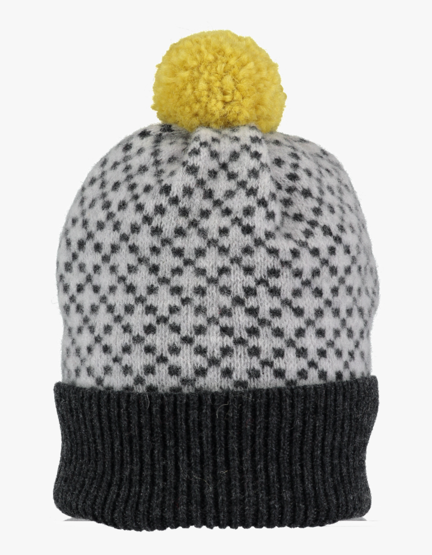 Grey Cross Lambswool Bobble Hat - Knit Cap, HD Png Download, Free Download
