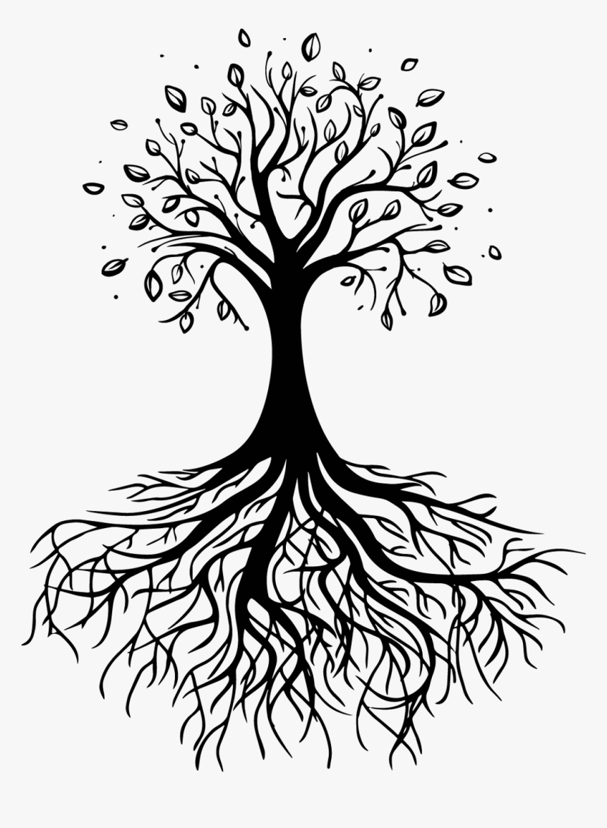 Transparent Tree Of Life With Roots - Family Root Tree Clipart, HD Png Download, Free Download