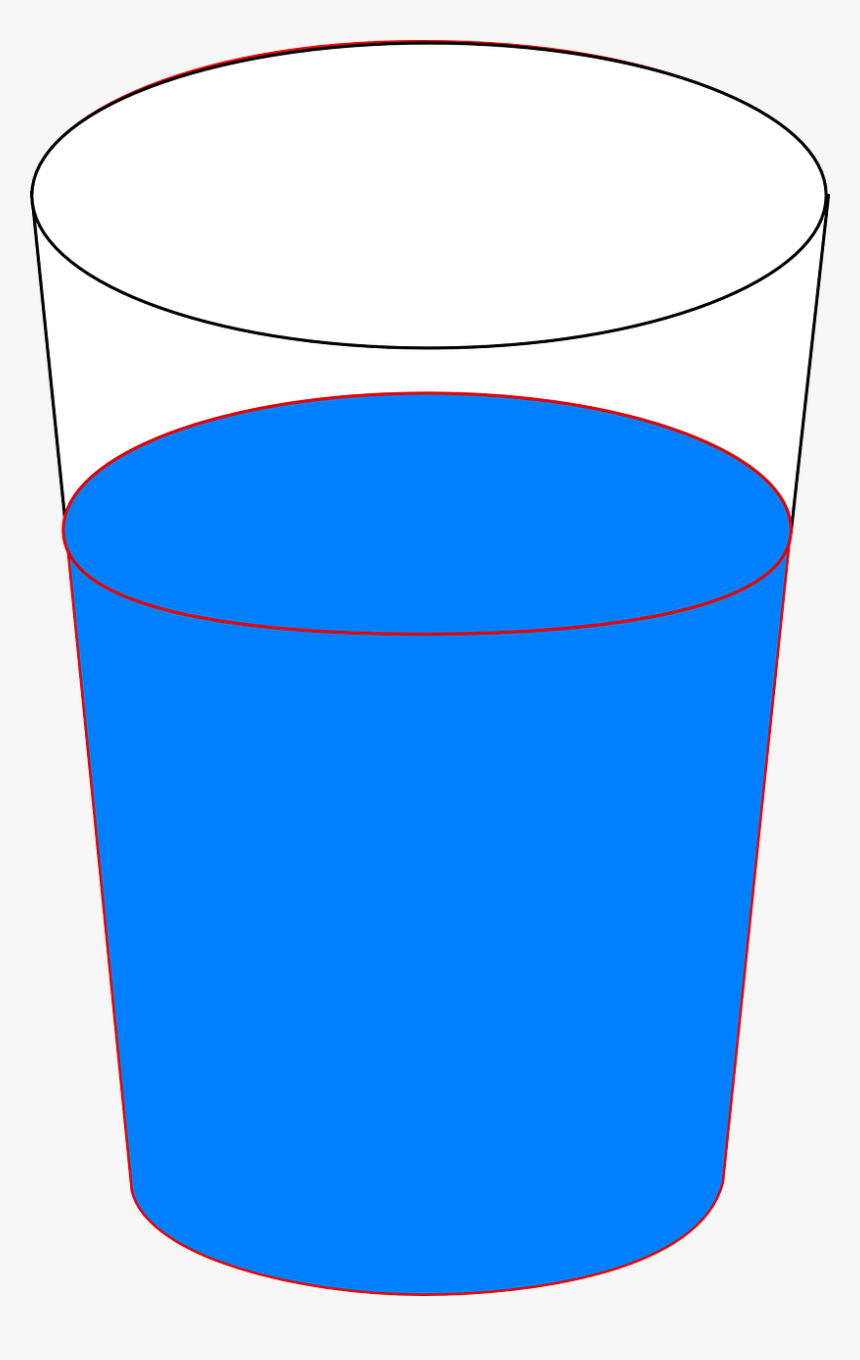 Glass Water Full Clear Blue - Animated Cup Of Water, HD Png Download, Free Download