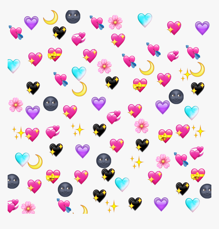 #corazones #corazon #emoji #emojis #flor #flores #luna - Overlay Heart Emojis Png, Transparent Png, Free Download